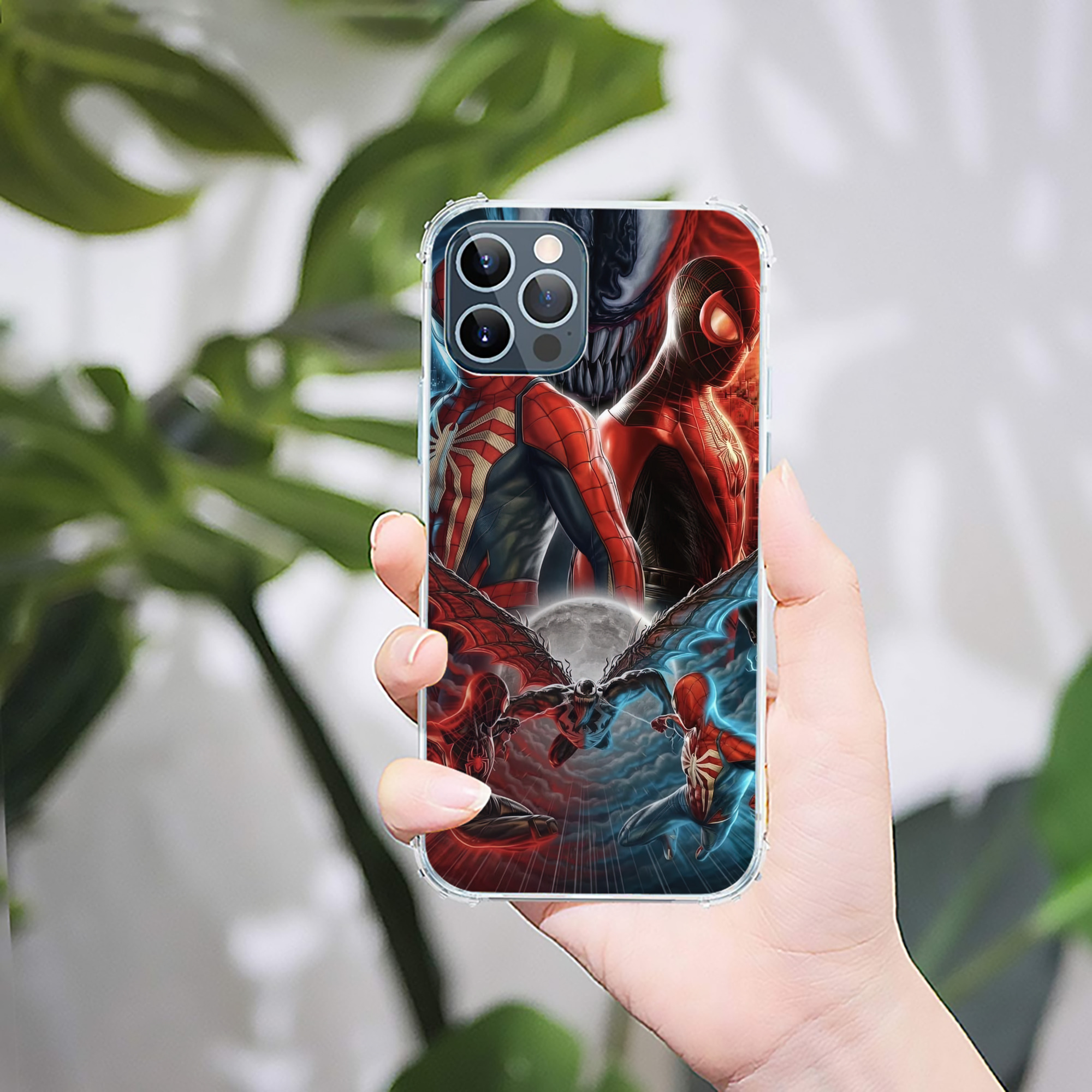 （画像用） Spider Man スパイダーマン 【iPhone 12シリーズ対応】透明スマホケース（クリアソフトケース）